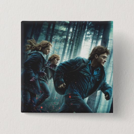 Deathly Hallow - Group Running Vierkante Button 5,1 Cm (Voorkant)