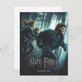 Deathly Hallows Group Hardlopen Briefkaart (Voorkant / Achterkant)