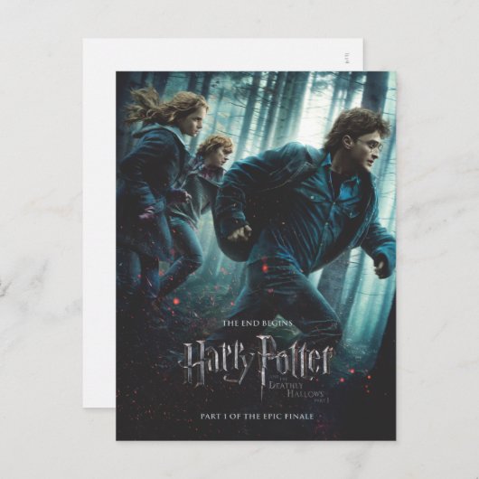 Deathly Hallows - Group Running Briefkaart (Voorkant / Achterkant)