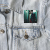 Deathly Hallows - Harry en Hermione Vierkante Button 5,1 Cm (In situ)