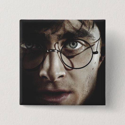 Deathly Hallows - Harry Potter Vierkante Button 5,1 Cm (Voorkant)