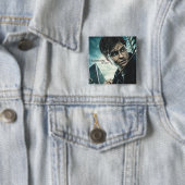 Deathly Hallows - Harry Vierkante Button 5,1 Cm (In situ)