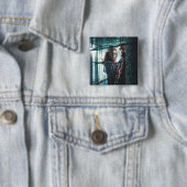 Deathly Hallows - Hermione en Ron Vierkante Button 5,1 Cm (In situ)