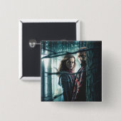 Deathly Hallows - Hermione en Ron Vierkante Button 5,1 Cm (Voorkant /achterkant)