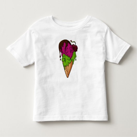 Deathly Sweet Berry Skull Ice Cream Kinder Shirts (Voorkant)
