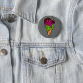 Deathly Sweet Berry Skull Ice Cream Ronde Button 5,7 Cm (In situ)