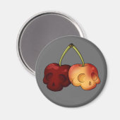 Deathly Sweet Cherry Skull Magnet (Voorkant / Achterkant)