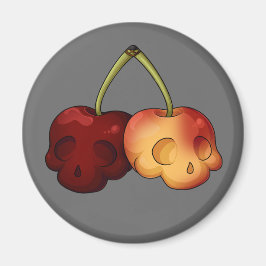 Deathly Sweet Cherry Skull Magnet