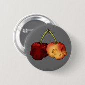 Deathly Sweet Cherry Skull Ronde Button 5,7 Cm (Voorkant /achterkant)