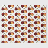 Deathly Sweet Cherry Skull Wrapping Paper Cadeaupapier (Vlak)