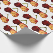 Deathly Sweet Cherry Skull Wrapping Paper Cadeaupapier (Hoek)