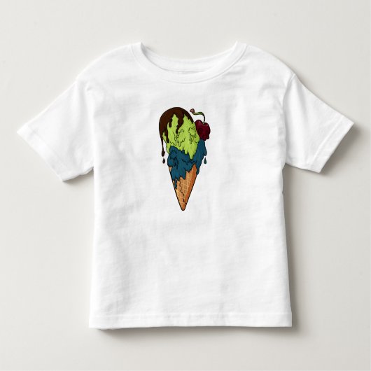 Deathly Sweet Mystery Skull Ice Cream Kinder Shirts (Voorkant)