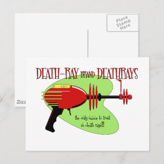 deathray brand deathrays briefkaart (Voorkant / Achterkant)
