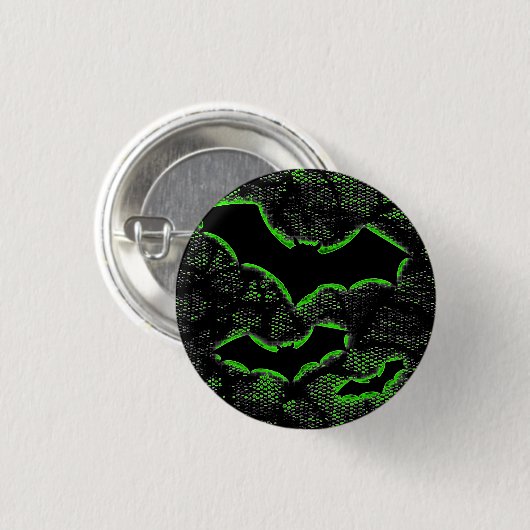 Deathrock Bats Ronde Button 3,2 Cm (Voorkant /achterkant)
