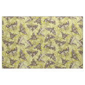 Death's-head hawkmoth chartreuse stof (Fat Quarter)