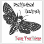 Death's Head Hawkmoth Sinister Skull Retro Sticker (Vel)