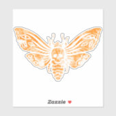 Death's Head Moth in Sinaasappel Sticker (Vel)