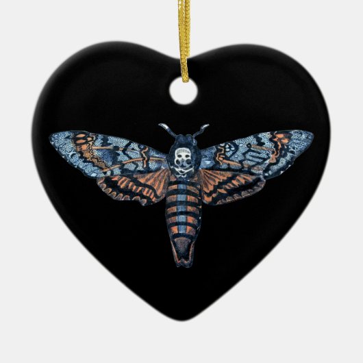 Death's Head Moth, ook bekend als Sphinx atropo mo Keramisch Ornament (Voorkant)