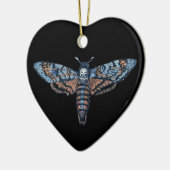 Death's Head Moth, ook bekend als Sphinx atropo mo Keramisch Ornament (Links)