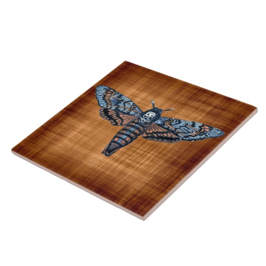 Death's Head Moth, ook bekend als Sphinx atropo mo Tegeltje (Zijkant)