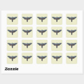 Death's Head Moth, ook bekend als Sphinx atropo mo Vierkante Sticker (Vel)