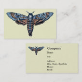 Death's Head Moth, ook bekend als Sphinx atropo mo Visitekaartje (Voorkant / Achterkant)