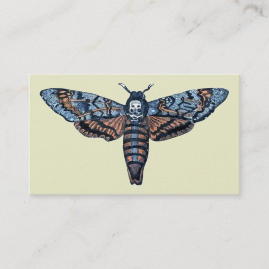 Death's Head Moth, ook bekend als Sphinx atropo mo Visitekaartje (Voorkant)