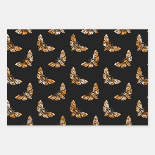 Death's Head Moth Pattern Inpakpapier Vel (Voorkant)