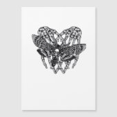 Deathshead Moth Classic Skeleton Hand Heart Style (Voorkant)