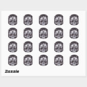 Deathshead Skull Ronde Sticker (Vel)