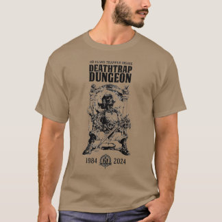 Deathtrap Dungeon Skeleton Warrior T-shirt (Donker