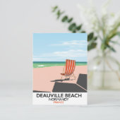 Deauville Beach france seuit poster. Briefkaart (Staand voorkant)