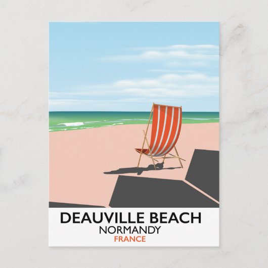 Deauville Beach france seuit poster. Briefkaart (Voorkant)