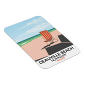 Deauville Beach france seuit poster. Magneet (Rechterzijde)