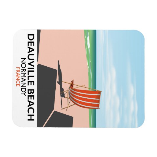 Deauville Beach france seuit poster. Magneet (Horizontaal)