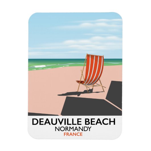 Deauville Beach france seuit poster. Magneet (Verticaal)