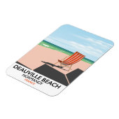 Deauville Beach france seuit poster. Magneet (Linkerzijde)