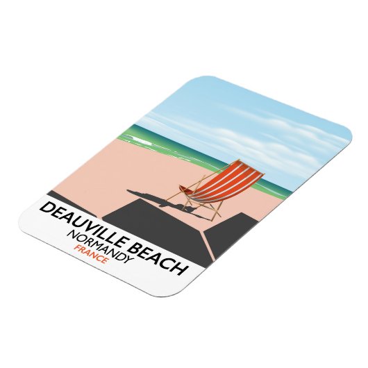 Deauville Beach france seuit poster. Magneet (Linkerzijde)