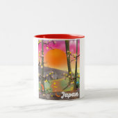 Deauville Beach france seuit poster. Tweekleurige Koffiemok (Center)