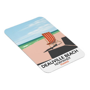 Deauville Beach frankrijk zeekust poster. Magneet