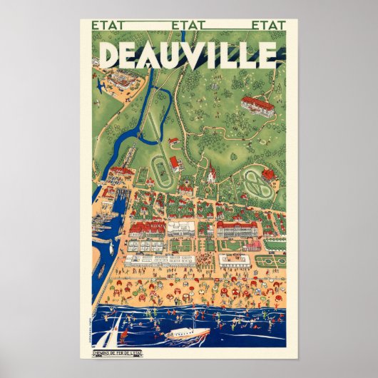 Deauville France Vintage Poster 1931 (Voorkant)