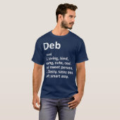 DEB Definition Personal Name Funny Birthday T-shirt (Voorkant volledig)