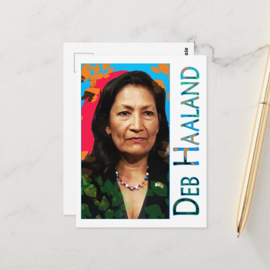Deb Haaland-Briefkaart Briefkaart (Voorkant / Achterkant in situ)