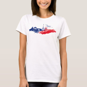 Debareur Femme Blanc Basic Paris T-shirt