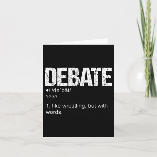 Debat als een kruiper, maar met woorden kaart (Voorkant)