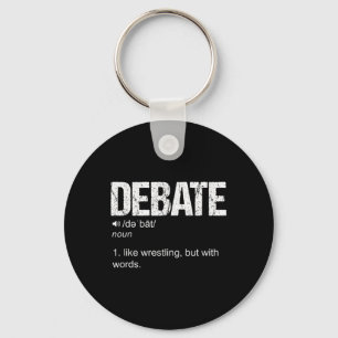 Debat als een kruiper, maar met woorden sleutelhanger