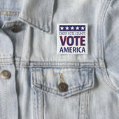 Debat: Amerika Vierkante Button 5,1 Cm (In situ)