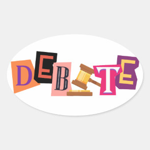 Debat Collage Tekst Sticker