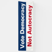 Debat: geen autocratie - anti-trump spandoek (Verticaal)