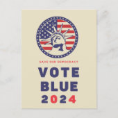 Debat: geen (blauwe) verkiezingen 2024 briefkaart (Voorkant)